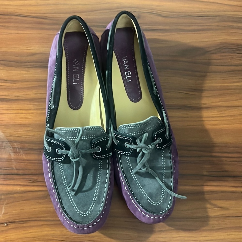 Van Eli Purple and Gray Loafers